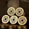 Various US China Antique Coins Feng Shui Lucky Chinese Fortune Coin Oriental Emperor Qing Money I Ching Set