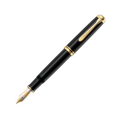 Перьевая ручка Pelikan EF Сверхтонкое перо Черная Souveraine M1000 Обычный Импортный продукт