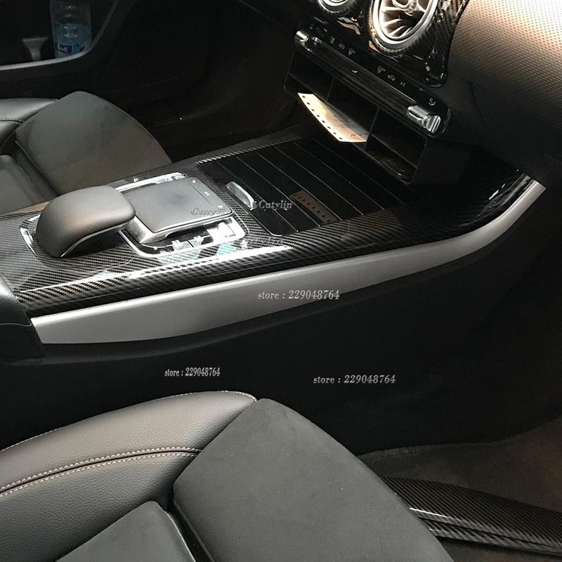 For Benz A Class W177 V177 - CLA C118 W118 abs Gear Shift Panel Strip Protection Cover Trim Frame Sticker Styling