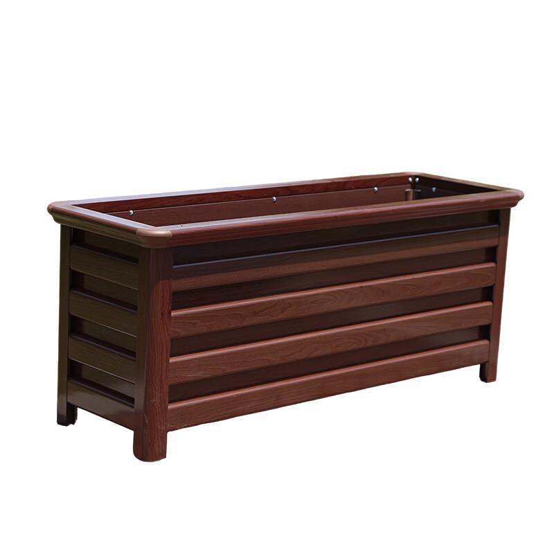Aluminum Alloy Imitation Wood Grain Flower Planter