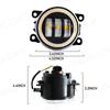 Angel Eye Fog Light For Ford Focus Fusion Fiesta Ranger C-Max Transit Tourneo EcoSport Edge Car DRL Fog Driving Lamp LED Lens
