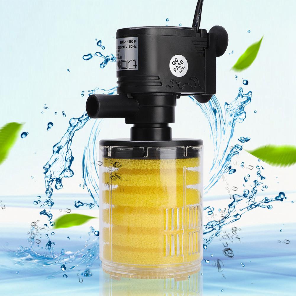 3 In 1 Filter Filtering Oxygen Aeration Pump Water for Fish Tank Aquarium
