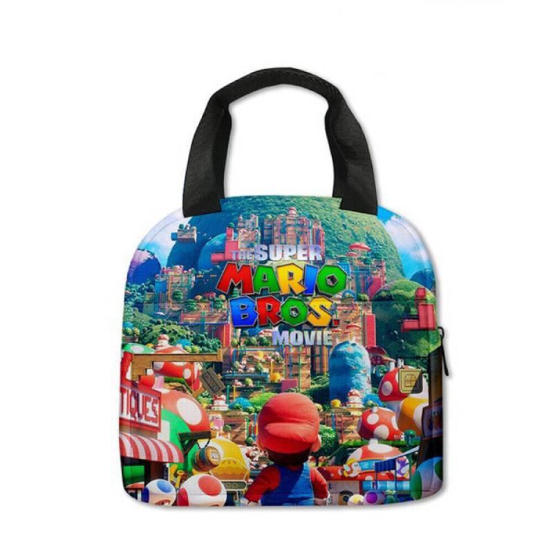 Mario Brothers Lunch Bag For Elementary School Students, Insulated And Waterproof, American Style