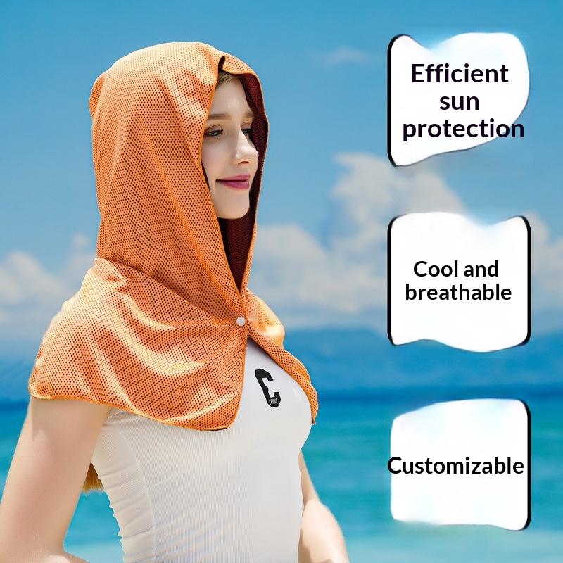 2026 Summer Arrival Cooling Beach Shawl Sun Protection Breathable Uv Protection Sun Hat