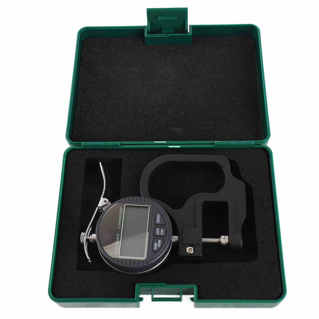 Digital Display Paper Leather Cloth Thickness Gauge Measuring Tool Range 0?12.7mm 0.01mm