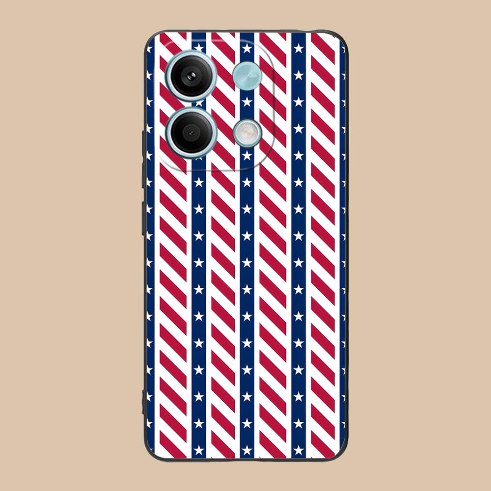 Чехол для мобильного телефона в красно-синюю полоску для Xiaomi 15 14 13 12 Mi 11 T Ultra Lite Pro S X 5G Цветной печатный чехол Чехол Роскошный