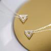 Серебряная треугольная колье Beixi S925 для женщин - Элегантное, Простое, Персонализированное для повседневной носки