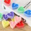 9Pcs/Set Creative Plastic Heart Shaped Candle Romantic Birthday Candle Love Lover Candle Dinner Proposal Scene Candle