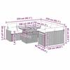 VidaXL Salon de jardin avec coussins 9 pcs noir résine tressée acacia 3327464
