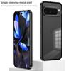 Ударопрочный чехол для телефона Google Pixel 9 Pro XL с металлической рамкой из алюминиевого сплава, матовая прозрачная акриловая задняя крышка для Pixel 9Pro