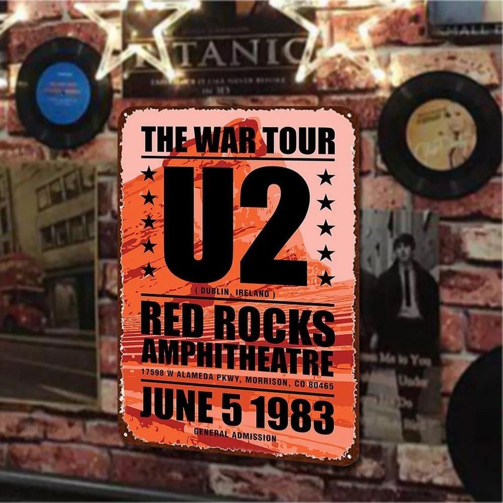 Vintage Metal Plate, Musical Rectangular Iron Painting, Wall Art, Home Bar Decor