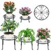 5 шт. Подставка для растений, прочное основание, устойчивое к ржавчине, атмосферным воздействиям, железное искусство, прочное