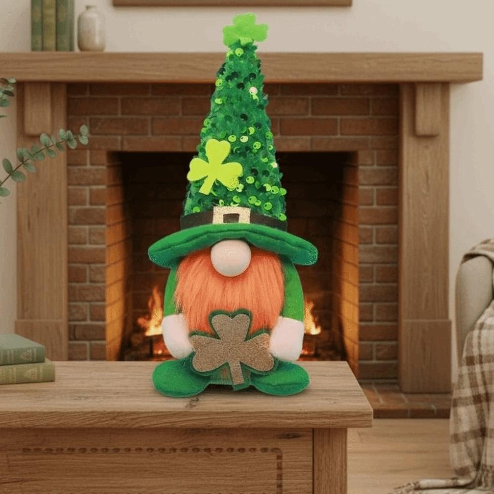 Crafts Leprechauns Doll Ornament Creative Plush Green Figurine Easter Day Ornament Shop
