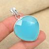 Голубой кулон ювелирных изделий стерлингового серебра 925 драгоценной камня халцедона Хандмаде для подарков