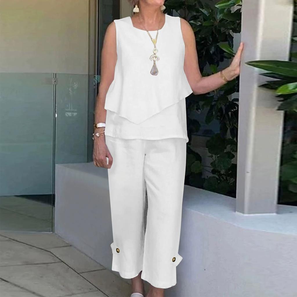 Женская блузка и брюки, летний комплект из двух предметов с брюками