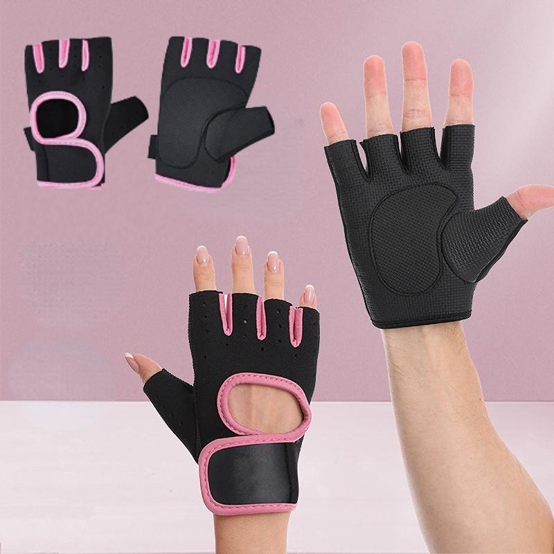 Перчатки для тяжелой атлетики, женские и мужские перчатки для фитнеса и спортзала, дышащие нескользящие гелевые подушечки с половиной пальца, перчатки для бодибилдинга с гантелями