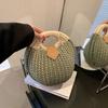 Вязаные сумки с ручками-ракушками National Hasp, новинка, милая индивидуальность, модное плетение из травы, лаконичные и легкие, повседневные, модные