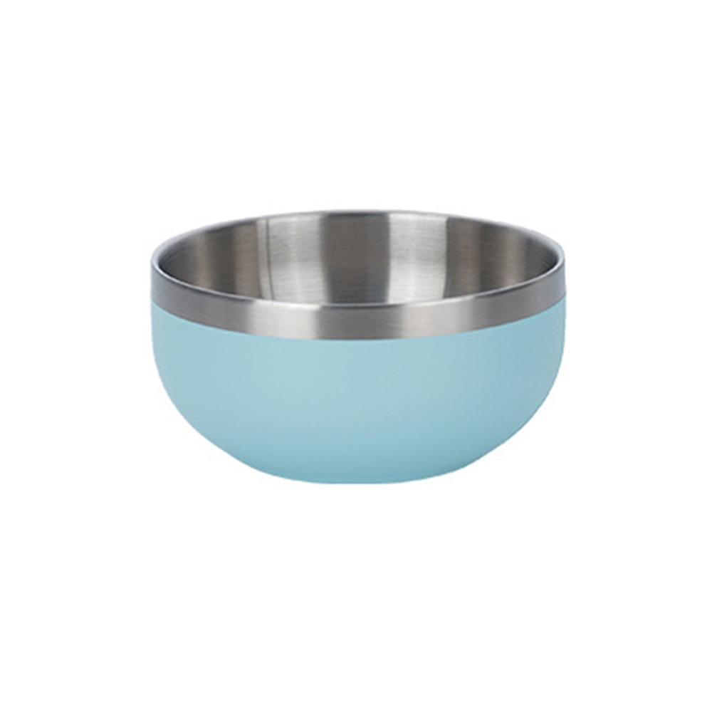 Round Bowl Fruit Salad Bowl Multi-color Food Container Stainless Steel Bowl  Kitchen Tableware