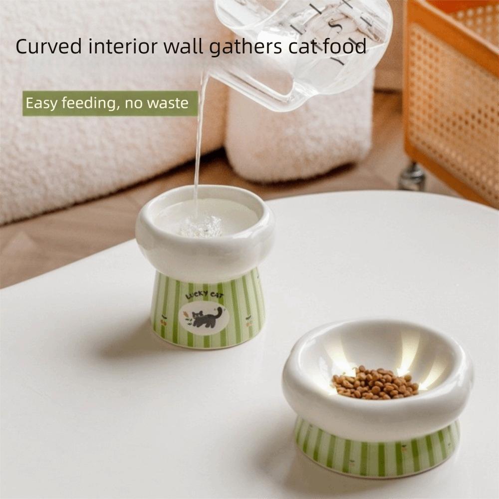 Wide Mouth Dog Food Feeder Anti-Slip Base Elevated Feeding Bowl  for Cats Dog Puppy