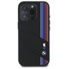 BMW Bmhmp16L23Scuk Iphone 16 Pro 6.3    Black/Czarny Hardcase Silicone Cut Tricolor Lines Magsafe