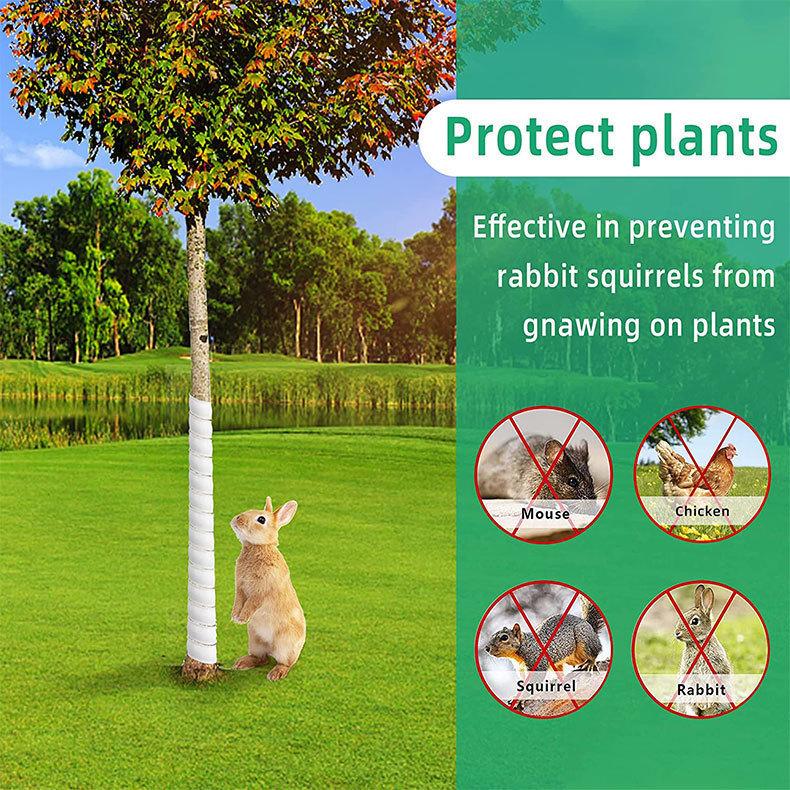 Plant Trunk Protector, Insect and Squirrel Resistant, Rodent Resistant, Made of Plastic Material, Tree Cover, Gardening Tools, 2pcs Large, 2pcs Small