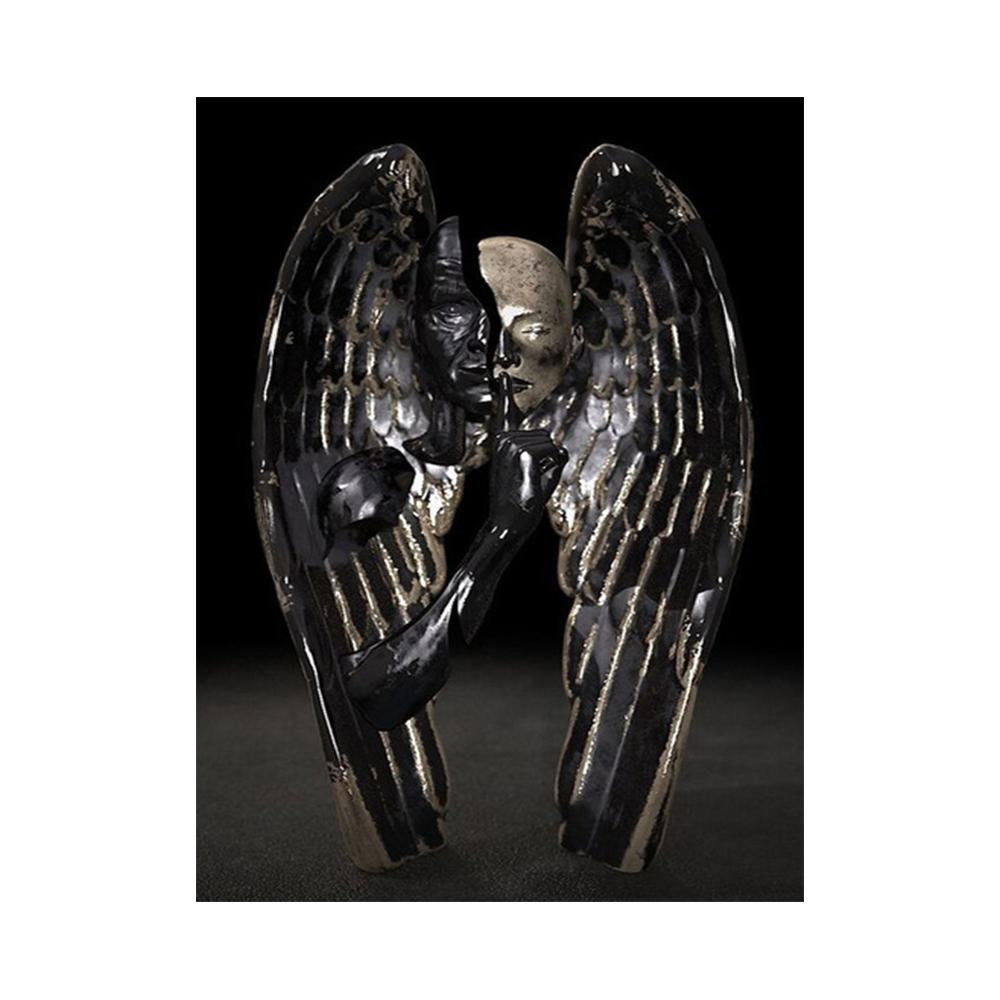 Абстрактная металлическая фигура, скульптура, настенный художественный постер, современный минималистский поцелуй, статуя, фреска, украшение комнаты, холст, живопись, Куадрос