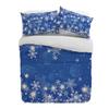 Рождественская снежинка синий 3 предмета постельного белья для двуспальной кровати домашний текстиль пододеяльник покрывало наволочка