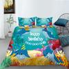 Постельное белье Набор из двух или трех предметов Мультяшная серия Морские животные Цифровая печать Полиэстер