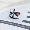 Темная Серия Персонализированное Модное Крутое Кольцо с Открытым Дизайном Любовь Неправильной Формы Инкрустировано Цирконами Панк Ретро Высококлассное Кольцо Женское