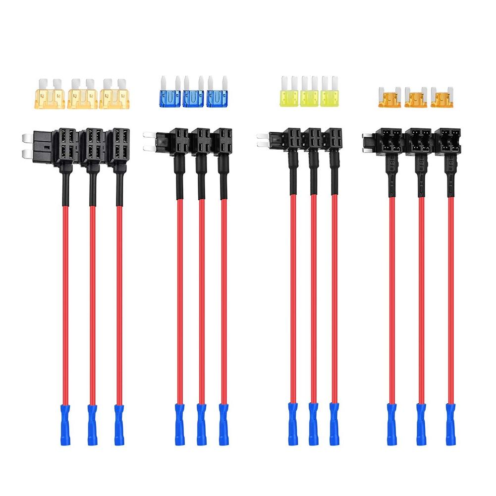 Versatile Automotive Fuse Holder for LED Strips Dash Cams and More