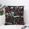 Grunge Punk Words Rock Star Pillowcase Polyester Cushion Cover Decor Throw Pillow Case Cover Bedroom Square