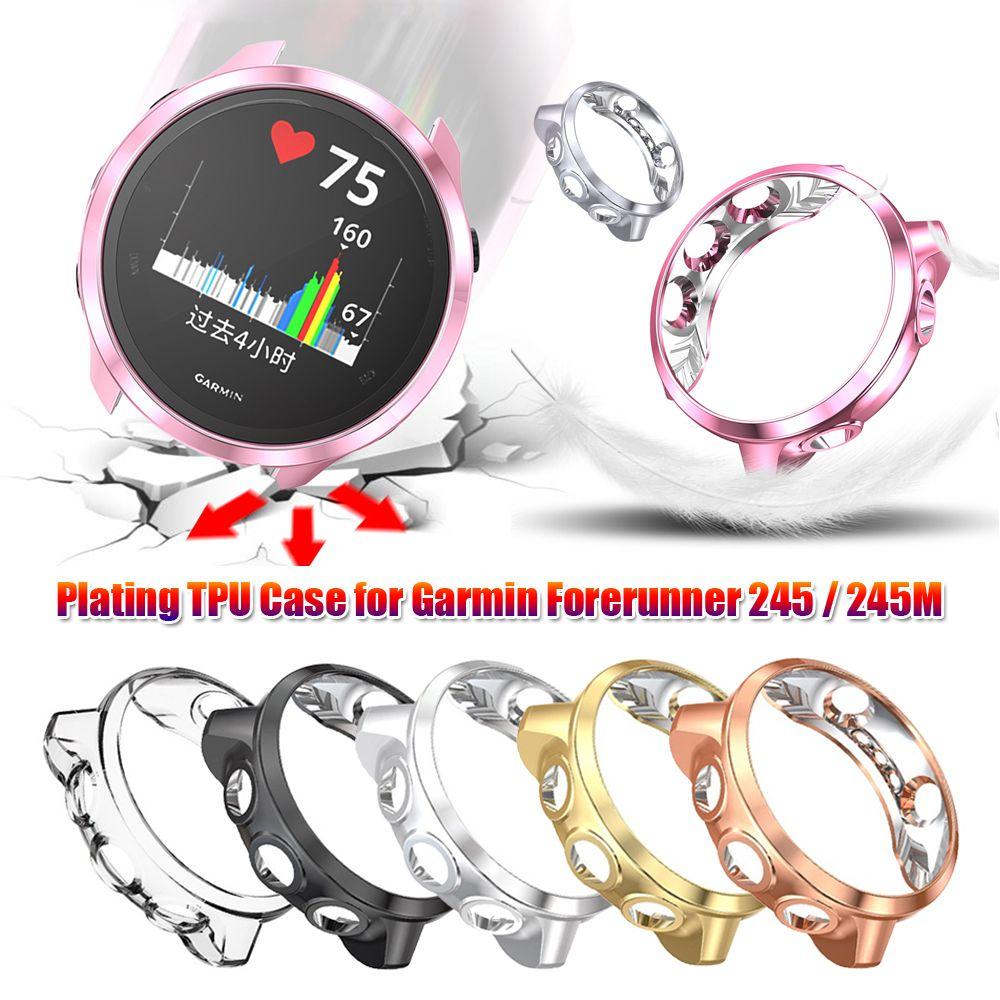 Shell Shockproof TPU Watch Case Protective Cover for Garmin Forerunner 245 / 245M Screen Protectors