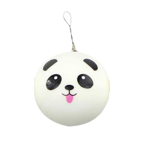 Plush Key Pendant Ultra Soft Anti-fall Adorable Slow Rebound Panda Buns Bag Strap Pendant for Anniversary Gift