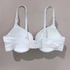 Women 2 Hooks Detachable Straps Brassiere Comfortable Breathable Bras with Wire Bow Bra BCD Cup - 9874
