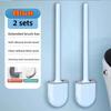 Silicone Toilet Brush and Holder Wall Mounted for Bathroom Quick Drying Efficient Professional Deep Cleaning  Toilet Brush