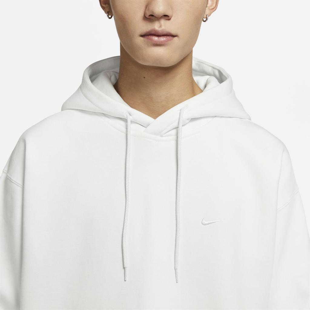 Nike Embroidered Logo Fleece Hoodie Men Tops White DA0316-121