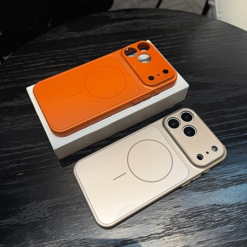 Оригинальный Стеклянный Нано-Броня Чехол Для Телефона Для Для Iphone17 16 15 14 13 Pro Max 17Pro Air Магнитный Для Magsafe Беспроводная Зарядка Чехол Funda