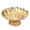 Golden Alloy Vintage Storage Tray Alloy Retro Carved Alloy Dish  Household Fruit Storage