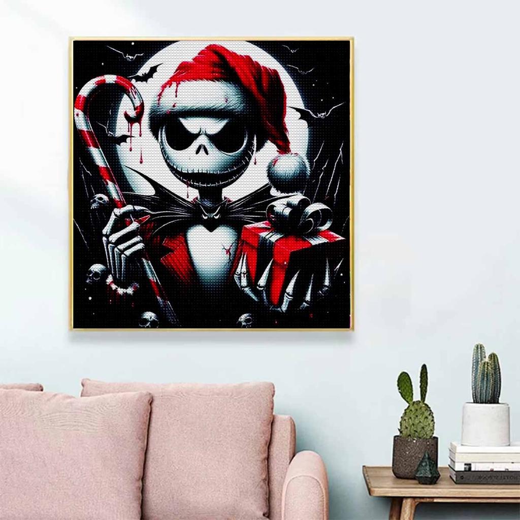 5D DIY Diamond Painting Decorative Christmas Skeleton Full Round Drill Scenery Diamond Embroidery Cross Stitch Kits Home Decor Gift