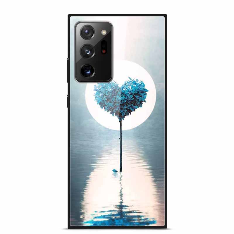Стеклянная задняя крышка для чехла Samsung Note 20 Ultra Чехол из закаленного стекла для чехла Samsung Galaxy S21 Ultra S 21 Note20 Ultra Funda