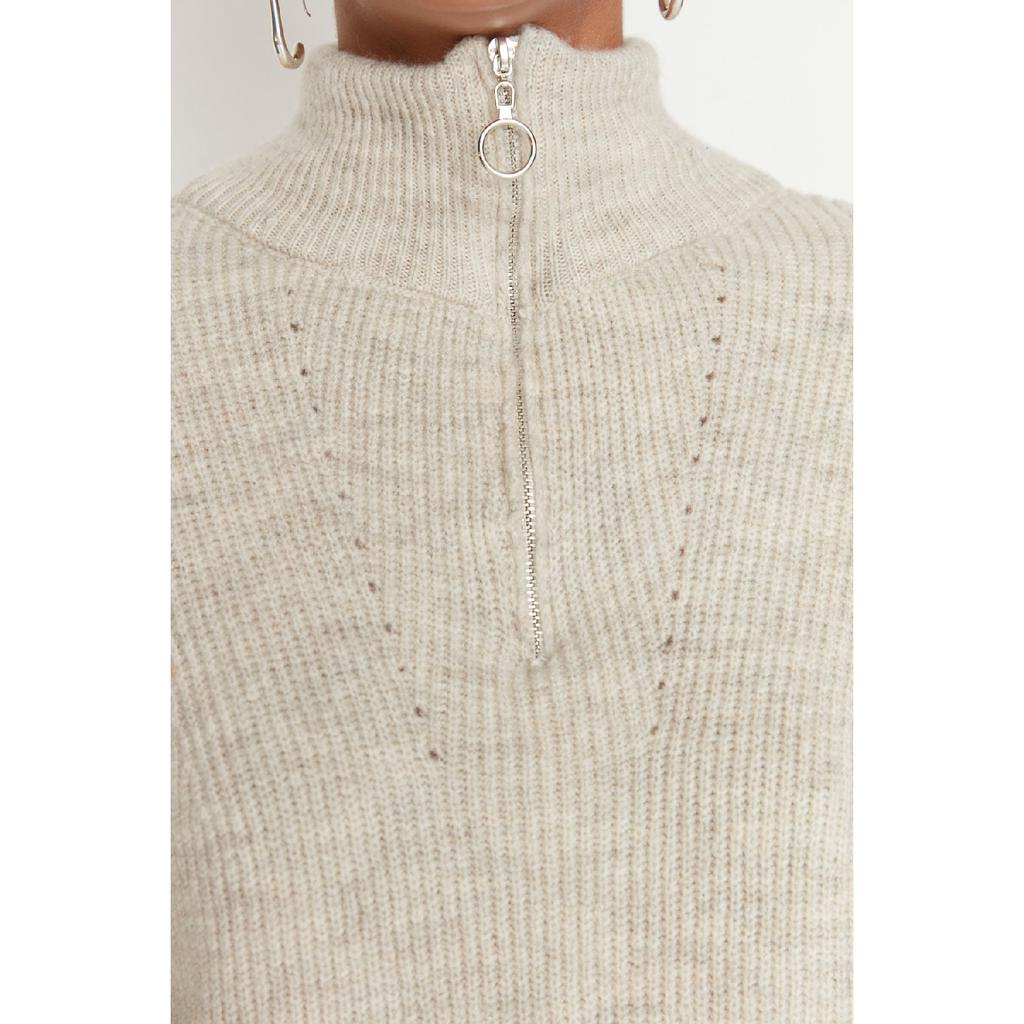 Мягкий текстурированный трикотаж антрацитового цвета на молнии Twoaw20xs0009