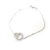 [M7605] - White 'Sissi' Silver Bracelet