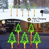5PC/Set Outdoor Solar Christmas Candy Cane Light Waterproof 8 Modes Floor Mounted Light String Gifts String Lights