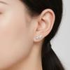 Серьги-гвоздики с крыльями из циркона для женщин, роскошные, блестящие, креативные, крылья ангела, серебристый цвет, серьги-гвоздики, ювелирные изделия, подарки