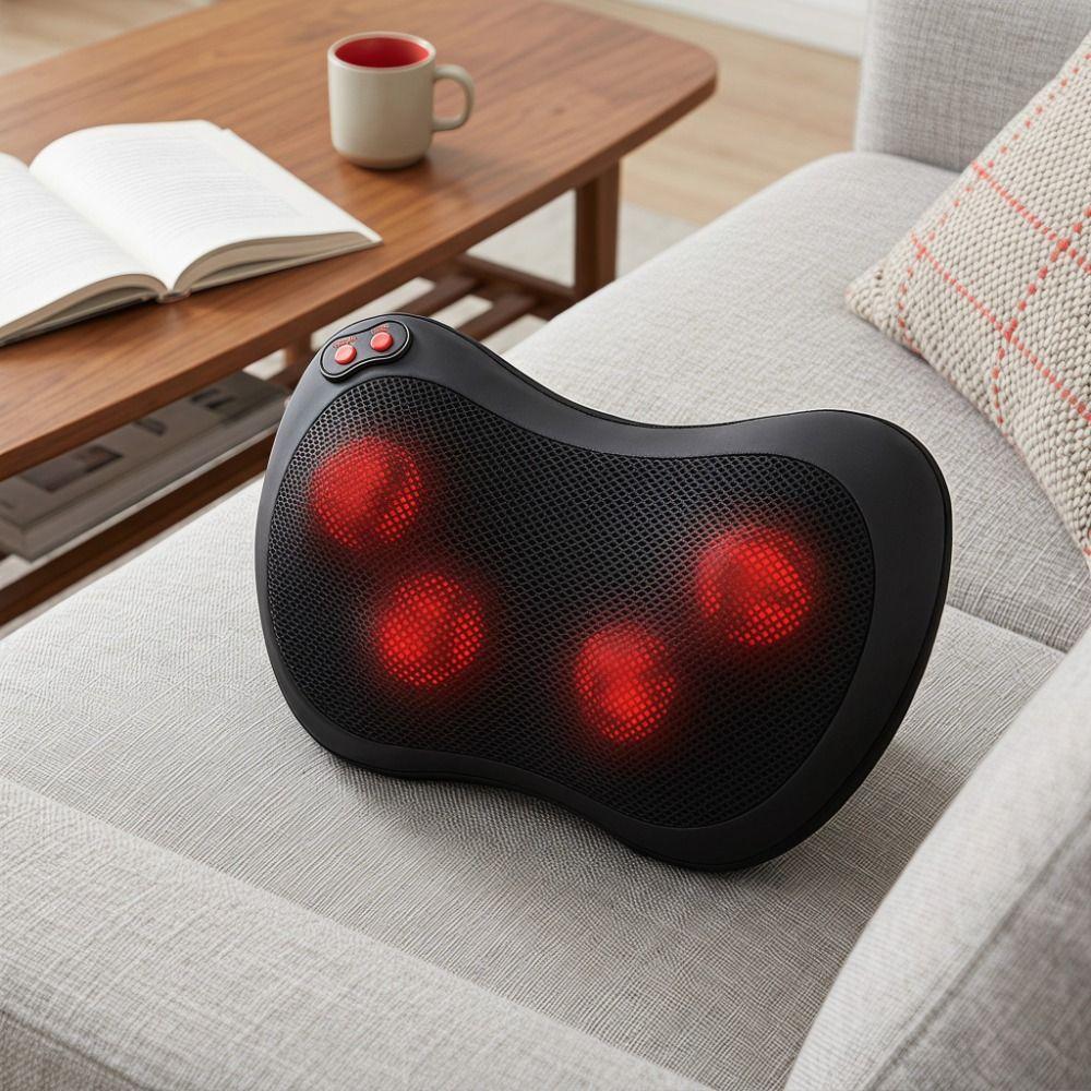 With Heat Neck Massage Pillow Kneading Shiatsu Massager Device Electric Massage Pillow Car Home