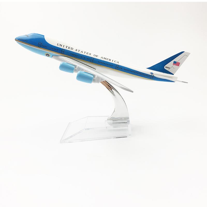 Соединенные Штаты Америки Air Force One Модель самолета Boeing 747 Самолет 16 см Металлический сплав Литье под давлением 1:400 Игрушечных Моделей Самолетов
