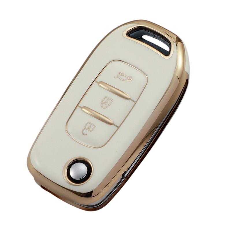 Чехол для ключей из ТПУ, брелок для Renault Kadjar Captur Megane 3, символ Logan 2 Sandero 2, Dacia Duster, аксессуары для ключей