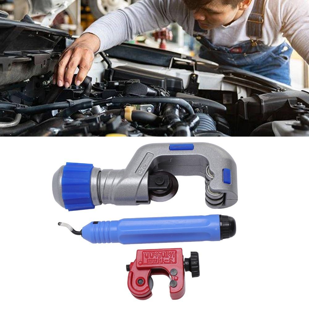 3PCS 3/16in to 2in Pipe Cutter Deburring Set Pipe Cutting Tool Small Diameter Metal Plastic Tubing