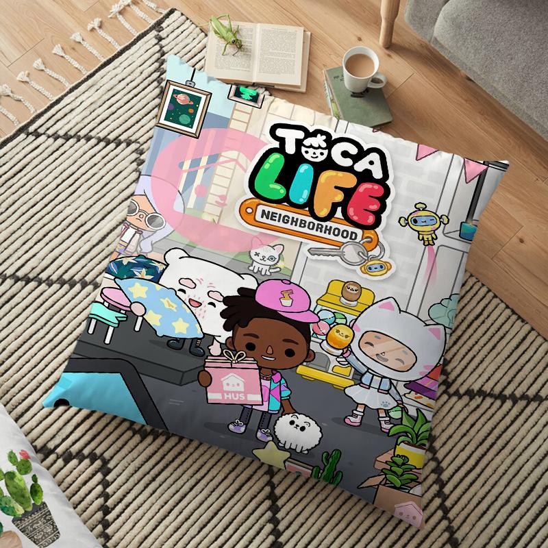 Чехол для подушки Toca Life World, наволочка Toca Boca для домашнего стула, детская комната, мягкая декоративная наволочка 45*45 см
