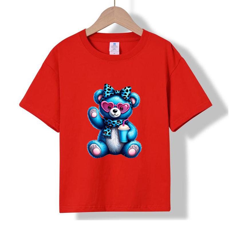 XH19 MINISO 2026 Летняя Новинка Хлопковая Футболка с Круглым Вырезом и Принтом для Детей от 1 до 16 Лет, Мальчиков и Девочек
